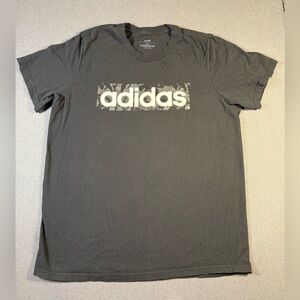 Adidas Aeroready Camo Logo Graphic Shirt Black - Large